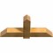 Ekena Millwork Eugene Rough Sawn Timber Gable Bracket, Western Red Cedar, 48"W x 22"H x 6"D x 6"F, 11/12 Pitch GBW048X22X0606EUG00RWR - alternate 3